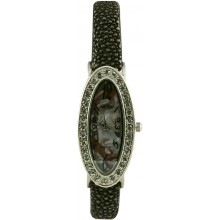 Fashion watch & stingray leather watch band STWACT19 Dark Brown