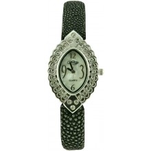 Fashion watch & stingray leather watch band STWACT24 Black