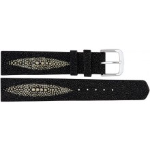 Genuine stingray leather watch band SWB002 Black