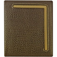 Genuine cow leather wallet WLW026 Dark Brown