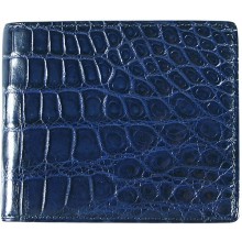 Genuine crocodile leather wallet WN02003 Midnight Blue