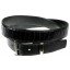Genuine ostrich leather belt 102OS Black