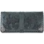 Genuine stingray and calf leather wallet NRSTW001L Black