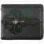 Genuine stingray and calf leather wallet NRSTW004S Black