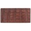 Genuine alligator leather wallet PPSM02 Brown