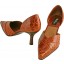 Genuine alligator leather shoes R-012 Cognac