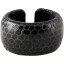 Genuine sea snake leather bracelet SNAKE040MP Black