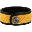 Genuine stingray leather wrist band STBL02SA Buttercup / Black