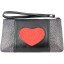 Genuine stingray leather wallet STW236-SA Black / Fire Red